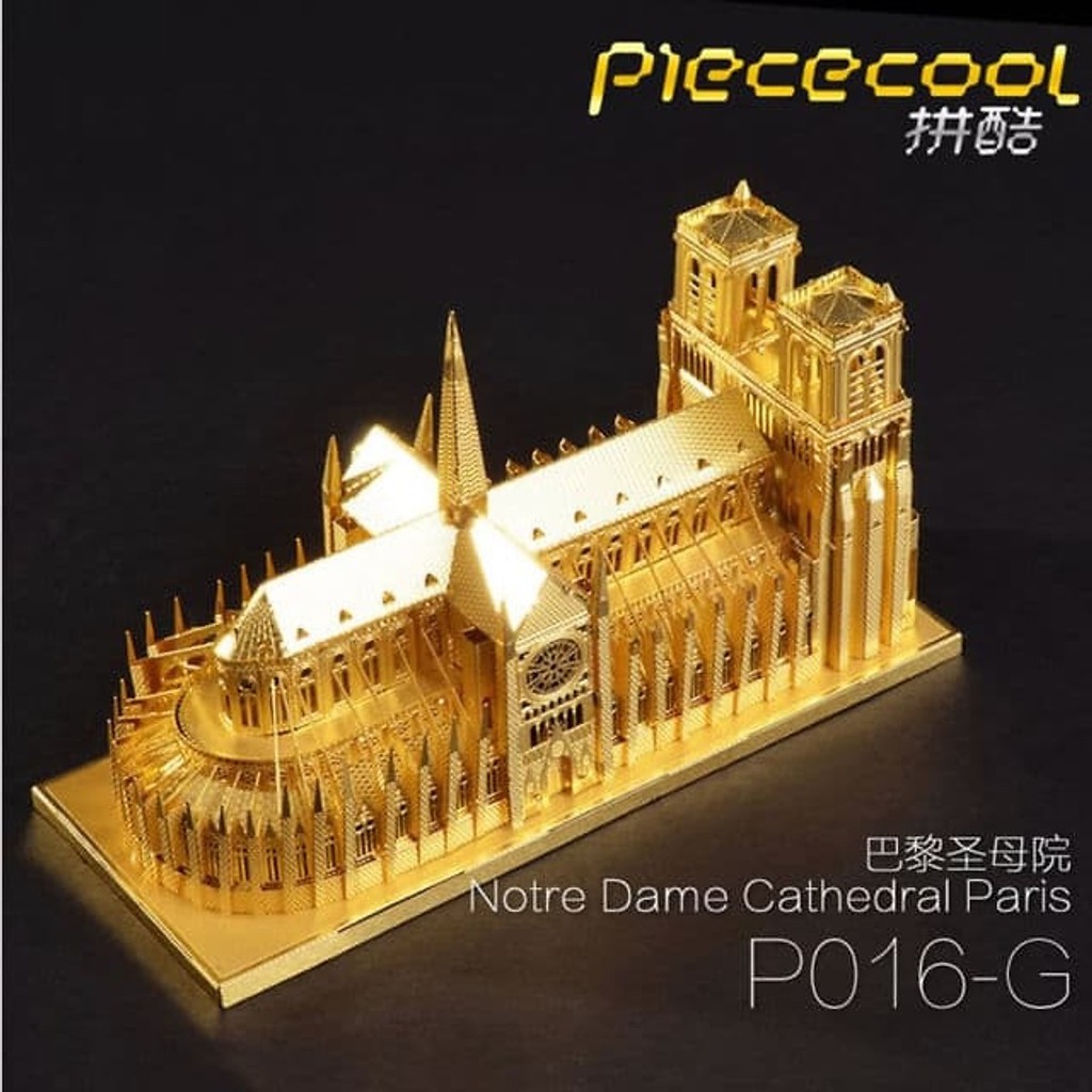 Mô hình lắp ráp kim loại Nhà thờ Đức Bà Paris, Pháp Piececool P016-G xếp hình xếp hình cho bé đồ chơi xếp hình lắp ráp đồ chơi xếp hình cho bé Đồ chơi xếp hình trẻ em bộ xếp hình cho bé jigsaw puzzle mideer đồ chơi trẻ em