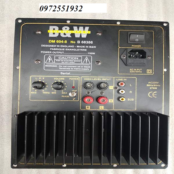 MẠCH CÔNG SUẤT CHO LOA SUB B&W SÒ 2 VÍT