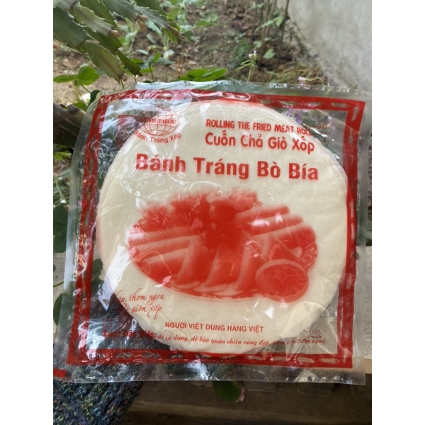 Bánh tráng bò bía 20cm - Bánh cuốn chả giò giòn xốp 30 lá