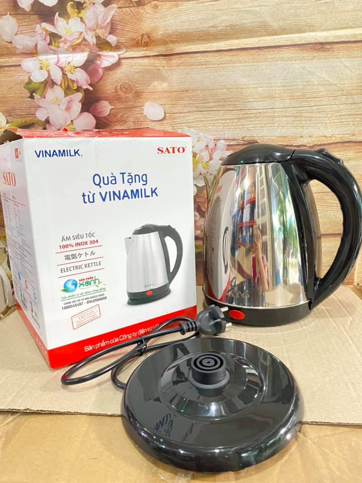 Ấm đun siêu tốc Sato inox 1.8L hkm Vinamilk