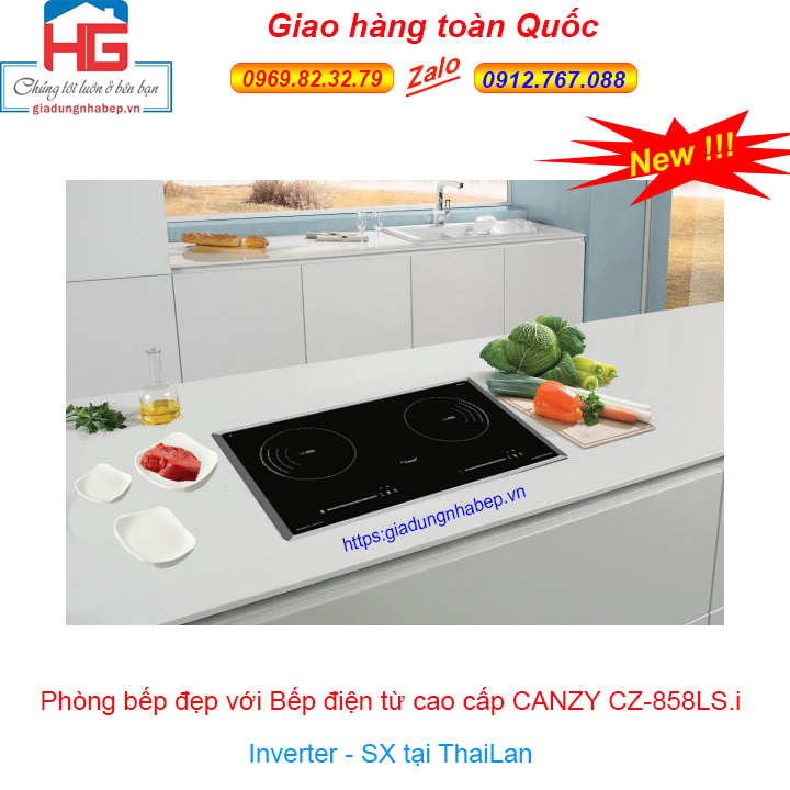 Bếp điện từ đôi canzy cz-858-ls.i