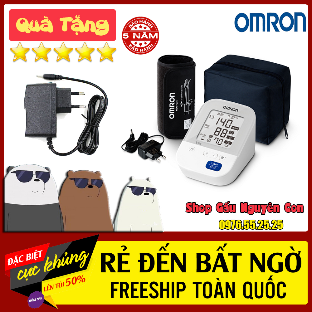 Máy đo huyết áp bắp tay dòng cao cấp omron hem-7156 + tặng ngay adapter trị giá 200k