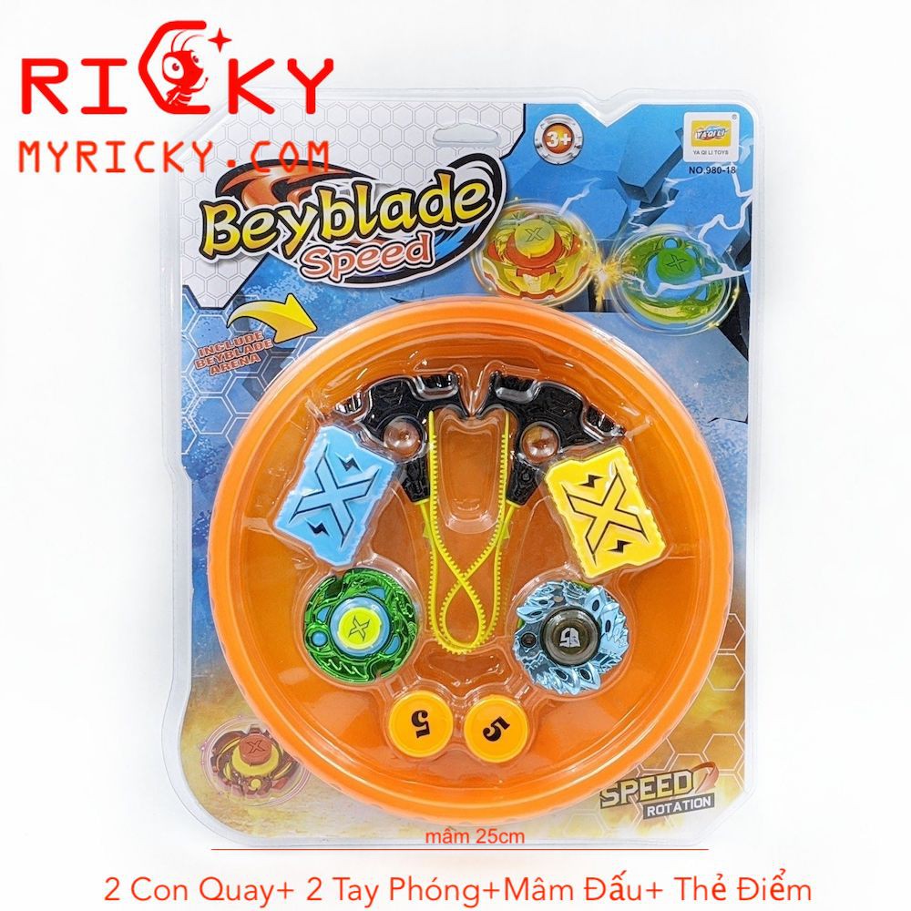 [Hoàn tiền 6%]2 Bộ Con Quay BEYBLADE BRUST Có Tay Cầm + Mâm Đấu Lớn [NHIỀU MẪU]