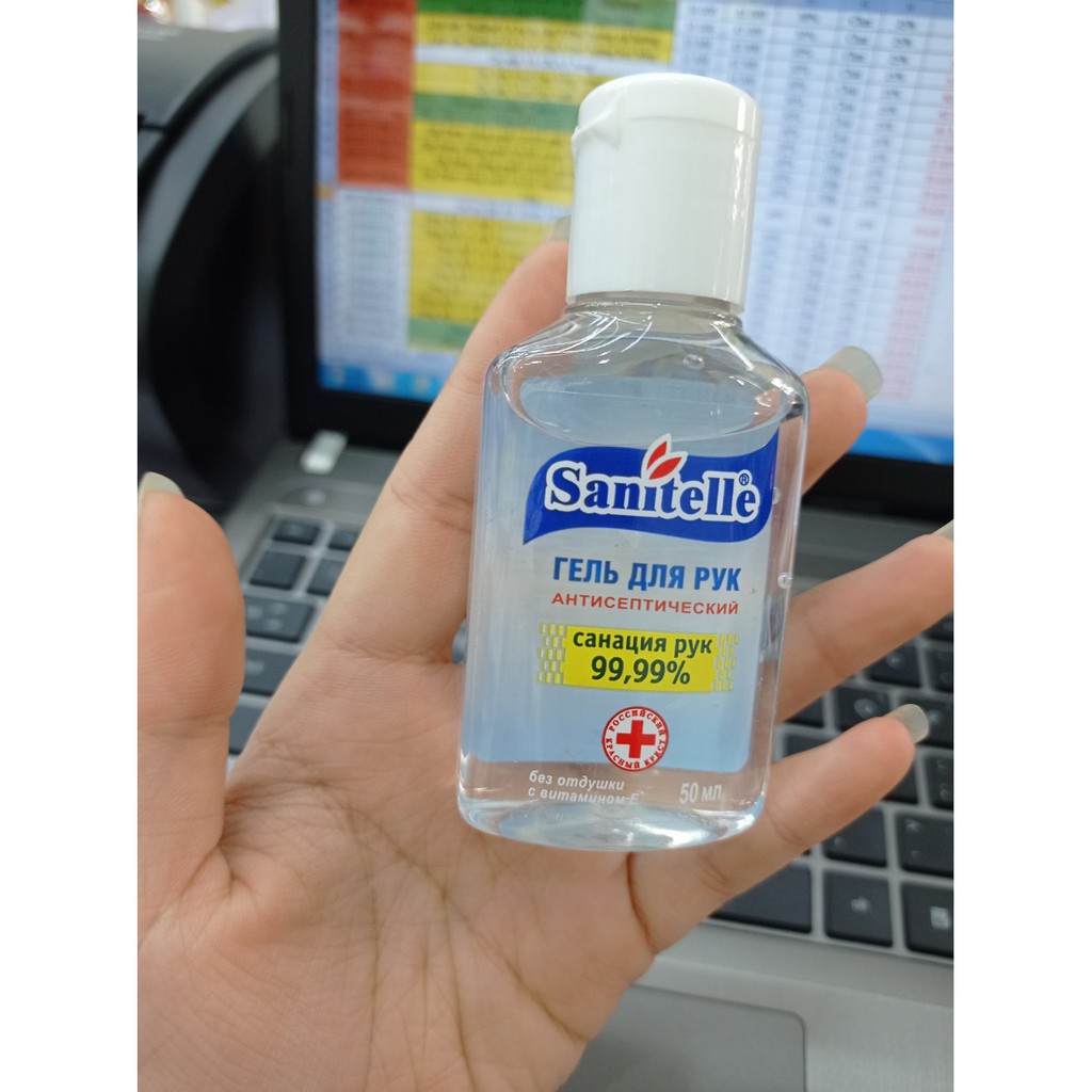 Gel rửa tay khô diệt khuẩn sanitelle ❤️ dung dịch rửa tay khô 50ml