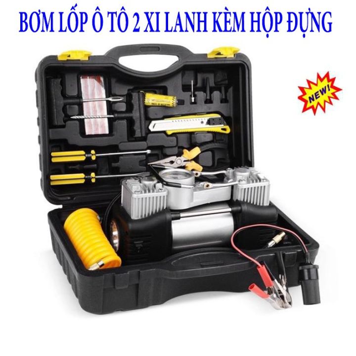 [LOẠI 2 XI LANH] Bơm Điện 220V Mini Mã Lực Lớn-Công Suất LớnMua Ngay Bơm Hơi Ôtô Xe Nén Khí Mini - Bơm Lốp Xe Máy-Ô Tô-Xe Đạp - Tiện Lợi Mọi Lúc Mọi Nơi. Lỗi 1 đổi 1