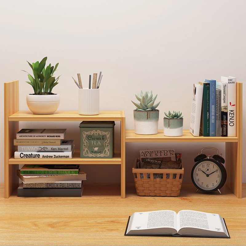 [HCM]Kệ gỗ 5 ngăn lắp ráp để bàn nhỏ gọn.