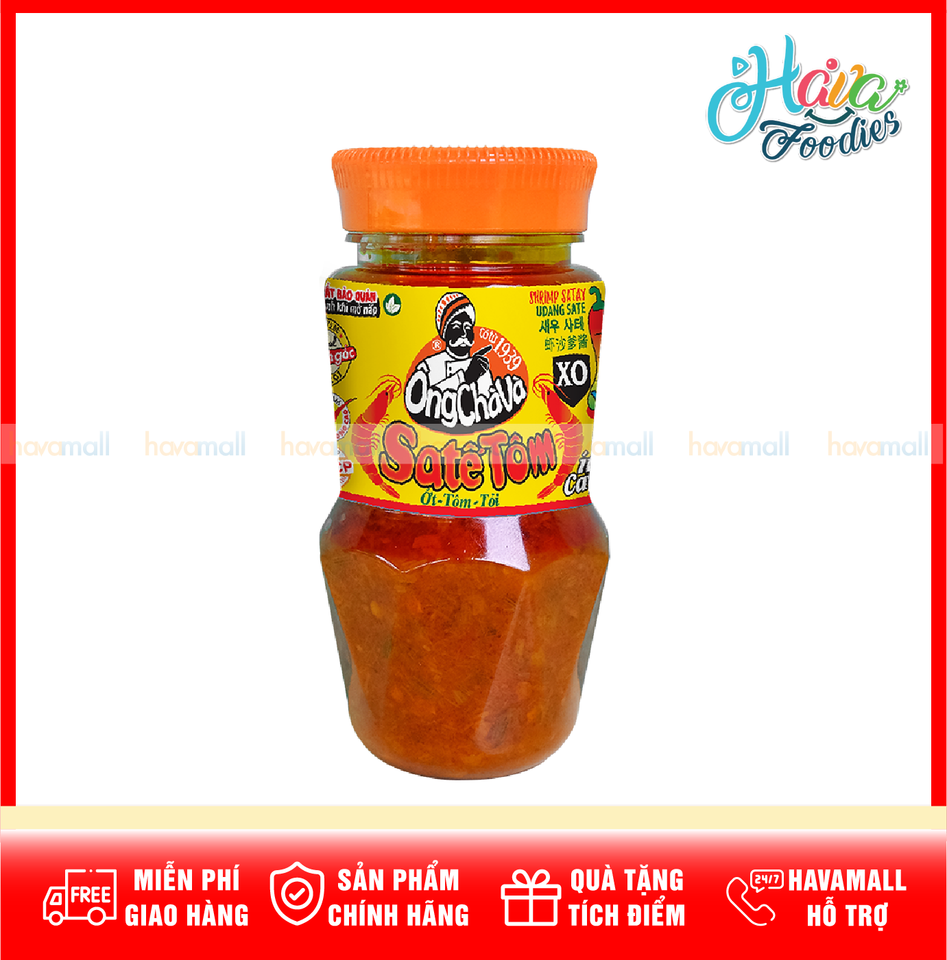 Sa tế tôm ít cay ông chà và hủ 90g