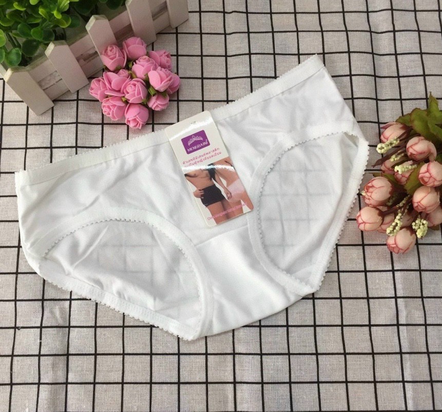 Quần lót học sinh cotton- Quần cho học sinh cấp 2, cấp 3 nguyên màu trắng chất mềm mịn co dãn dưới 48kg mang vừa thoải mái