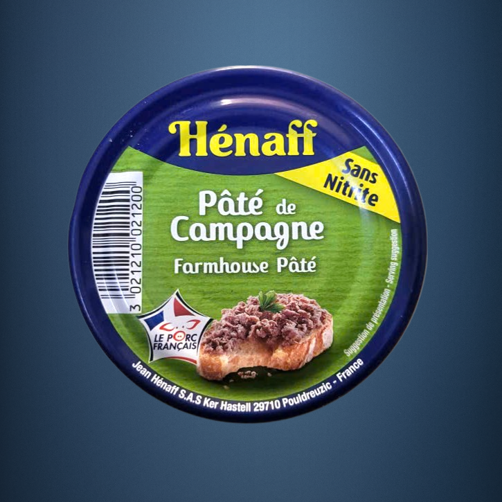 HENAFF - hộp XANH LÁ 130g - PA TÊ ĐỒNG QUÊ TRUYỀN THỐNG PHÁP Pâté de Campagne