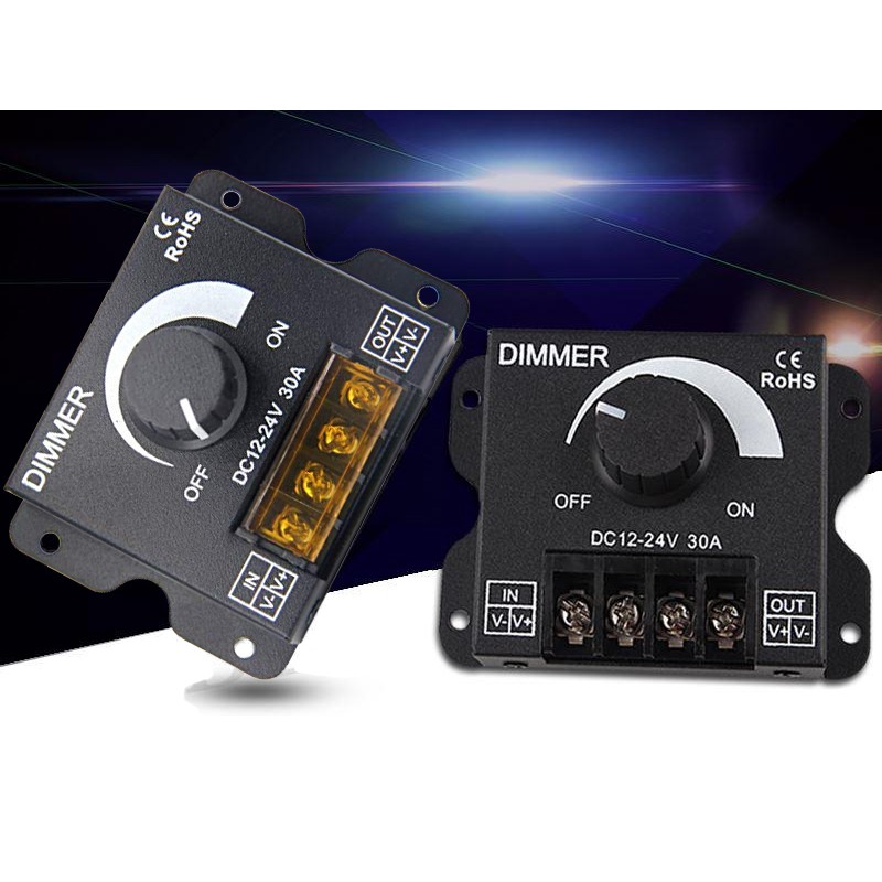 Dimer dc 12-24 30a 360w. điều chỉnh độ sáng đèntốc độ quạt...