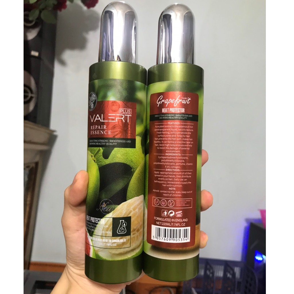Xịt tinh dầu bưởi Grapefruit VALERT PULS, Xịt bưởi Grapefruit kích thích mọc tóc 220ml