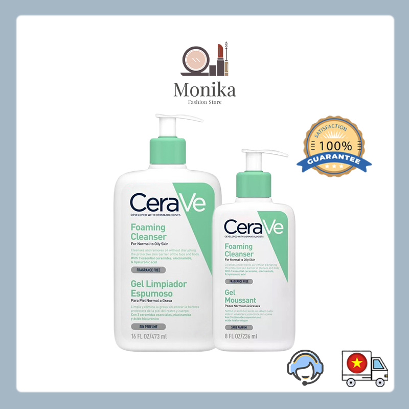 Sữa rửa mặt cerave foaming cleanser 236ml, 473ml