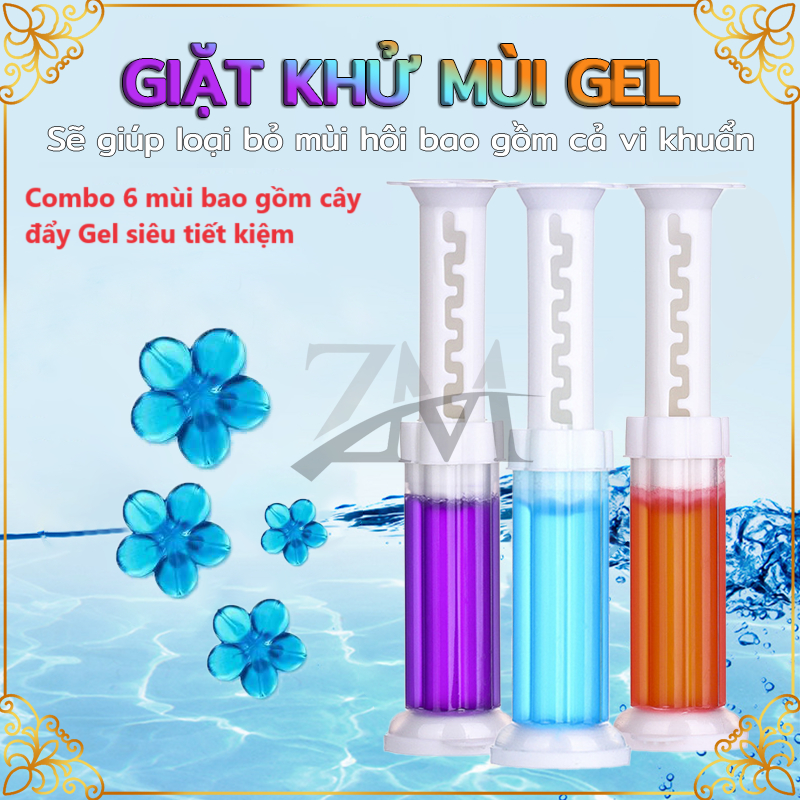 Combo 6 mùi hương Gel thơm ngẫu nhiên vệ sinh toletbồn cầu siêu tiết kiệm Min716