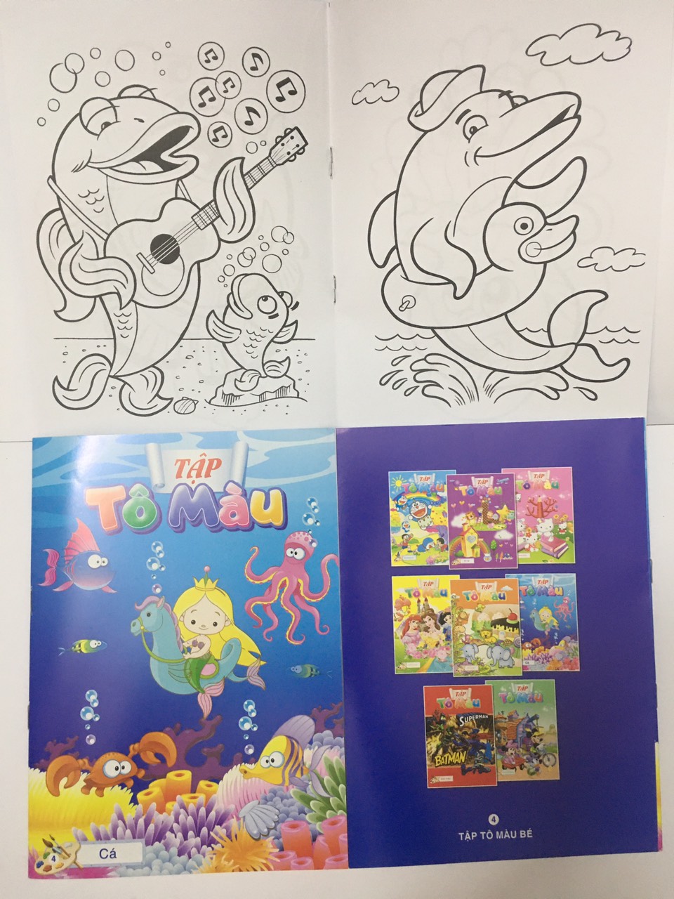 [HCM]Combo Bộ 2 quyển Tập tô màu A4+A5