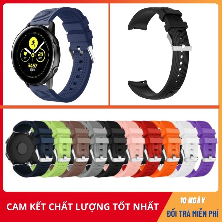 Dây silicon thể thao 20mm, dây cao su 20mm cho đồng hồ thông minh ,dành cho Samsung Galaxy Active , Samsung galaxy watch , Ticwatch 2 Classic,  Huawei , Garmin...