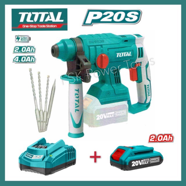 Máy khoan búa Pin 20v Total TRHLI2201 (mô tơ không chổi than)