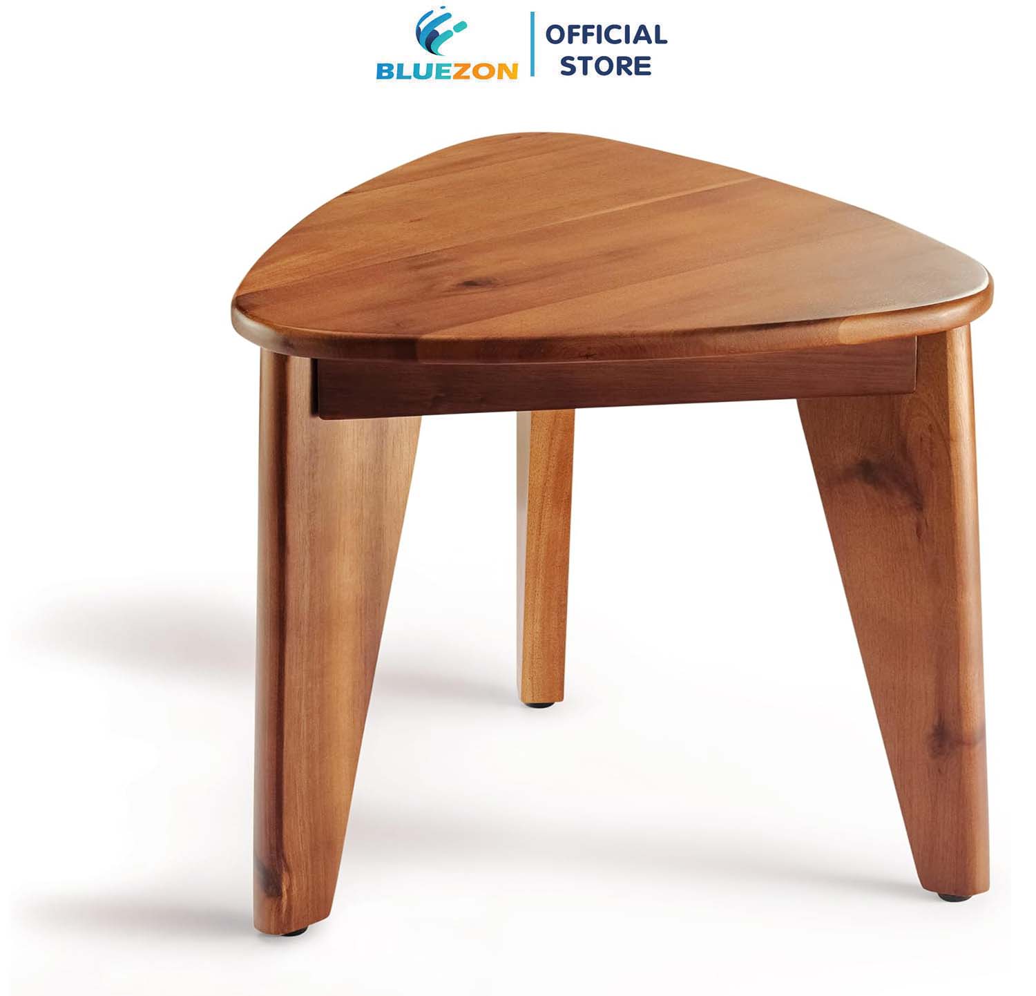 Ghế gỗ 3 chân bluezon cao 30.5cm, ghế đôn gỗ phong cách cổ điển