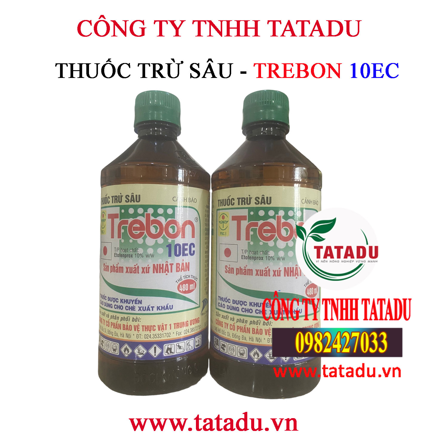 Trebon 10ec – trừ sâu cuốn lá, sâu xanh, sâu khoang, rầy xanh, bọ trĩ, bọ xít muỗi chai 480ml – cty bảo vệ thực vật 1 trung ương