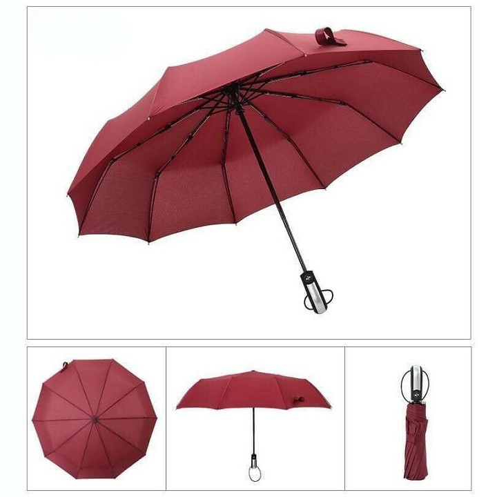 Ô dù tự động gấp mở 2 chiều chống tia UV xuất Nhật chất lượng, che mưa nắng nút tắt mở tự động cao cấp cho ô tô xe hơi