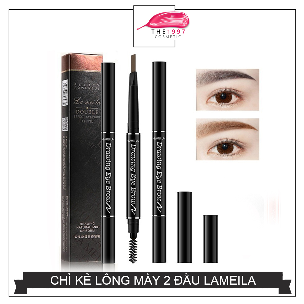 Bút chì kẻ chân mày Lameila lâu trôi, bền màu 2 đầu kẻ lông mày nội địa Trung - The 1997
