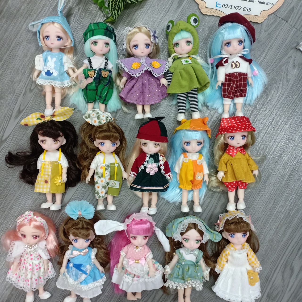 Búp bê truyện tranh anime búp bê em bé 16cm hàng đẹp tặng kèm giá đỡ