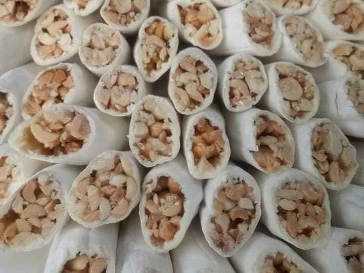 Kẹo dồi lạc vừng bánh kẹo gia truyền cổ hoàng,200g ròn,thanh, ngọt nhẹ| - kẹo dồi