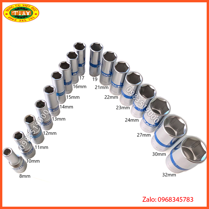 Đầu tuýp vặn khẩu chân 1/2 8-32mm dài 80mm ''bán lẻ''