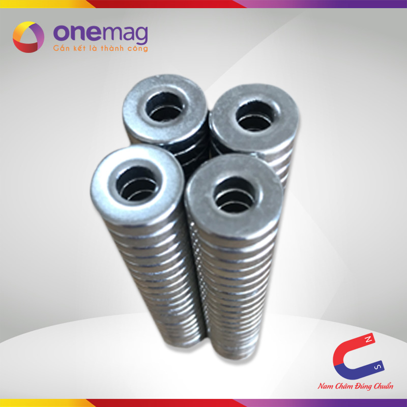 Bộ 10 viên nam châm đất hiếm hình nhẫn D20xd8x5mm (từ tính cực mạnh)