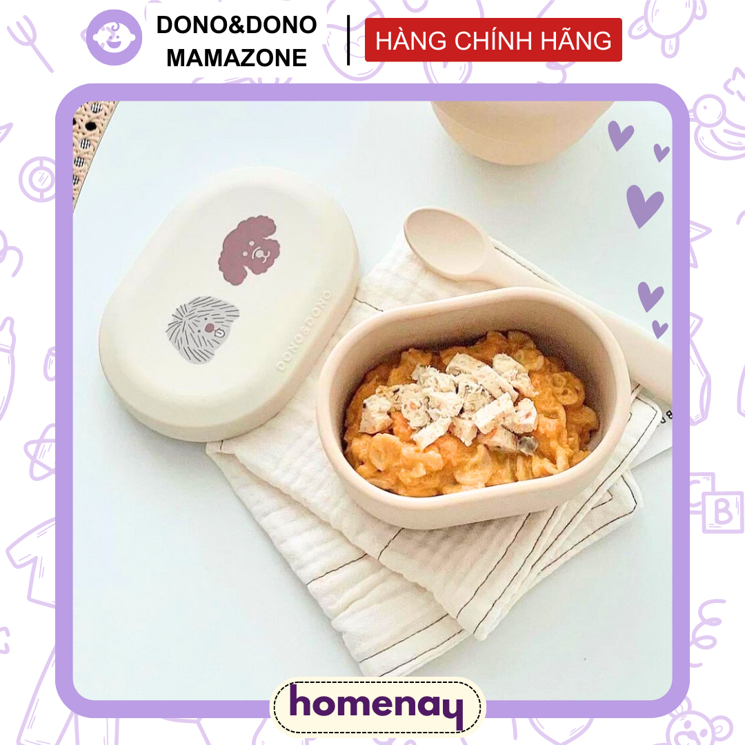 Tô ăn dặm silicon Donomamazone cho bé có đế chống trượt có nắp