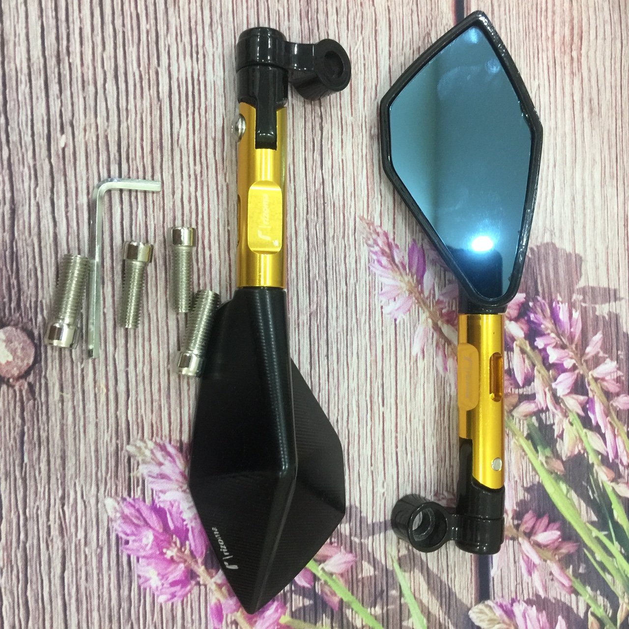 Gương 5 cạnh xe máy YAMAHA Exciter ,kính chiếu hậu ,gương thời trang ĐỘ cho các loại xe ,WAVE ,  ,guong 5 cạnh rizoma