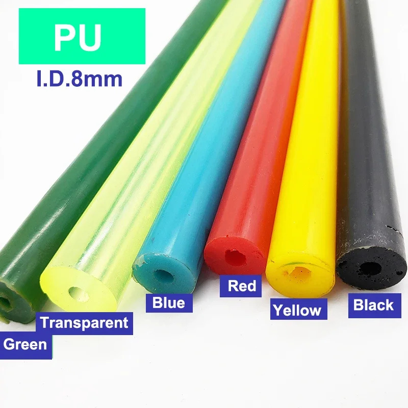 chiều dài 50cm, thanh PU màu sắc rỗng I.D.8mm, que polyurethane