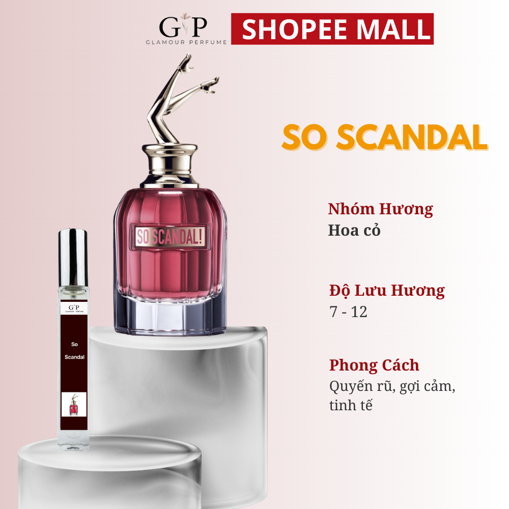 Nước hoa nữ 10ml Glamour Perfume So Scandal quyến rũ , gợi cảm , tinh tế