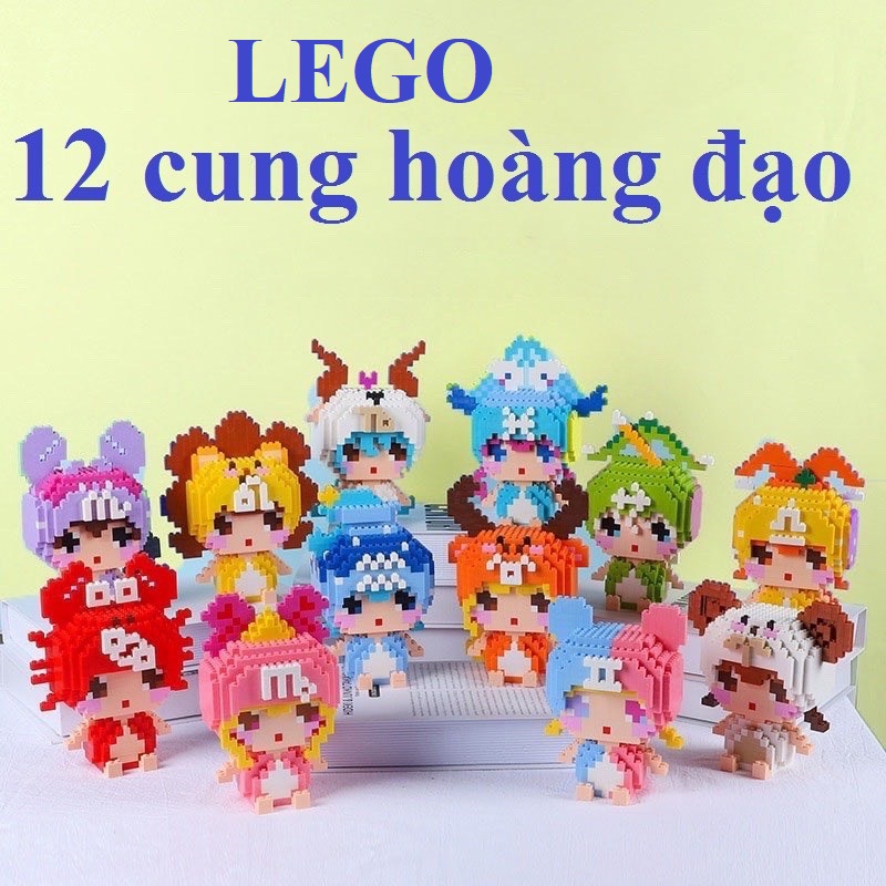 Mô Hình Lắp ráp Lego 12 cung hoàng đạo size trung