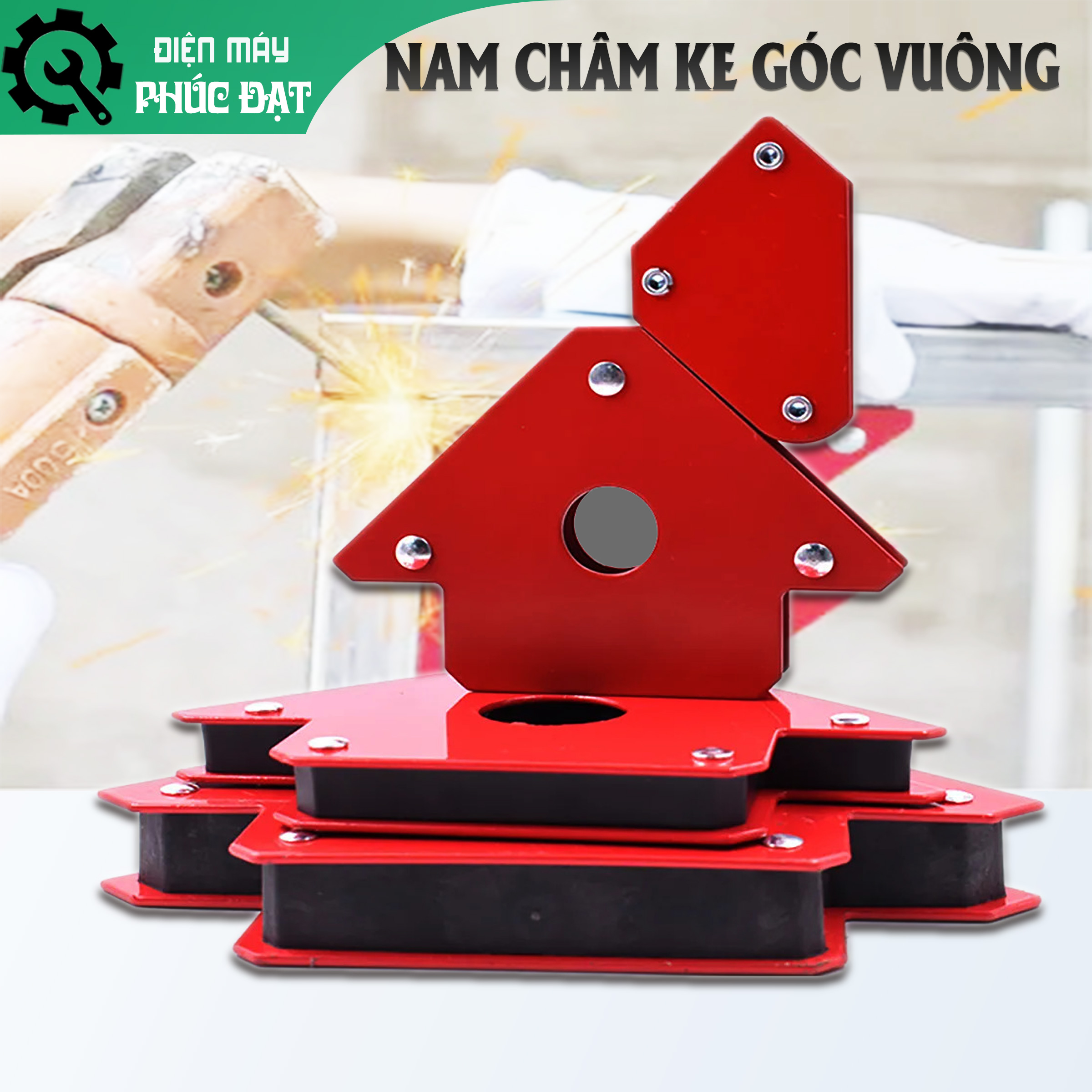 Nam châm ke góc vuông | Ke góc nam châm lực hút 22kg, 33kg - ke góc vuôn hàn sắt, ê ke vuông góc