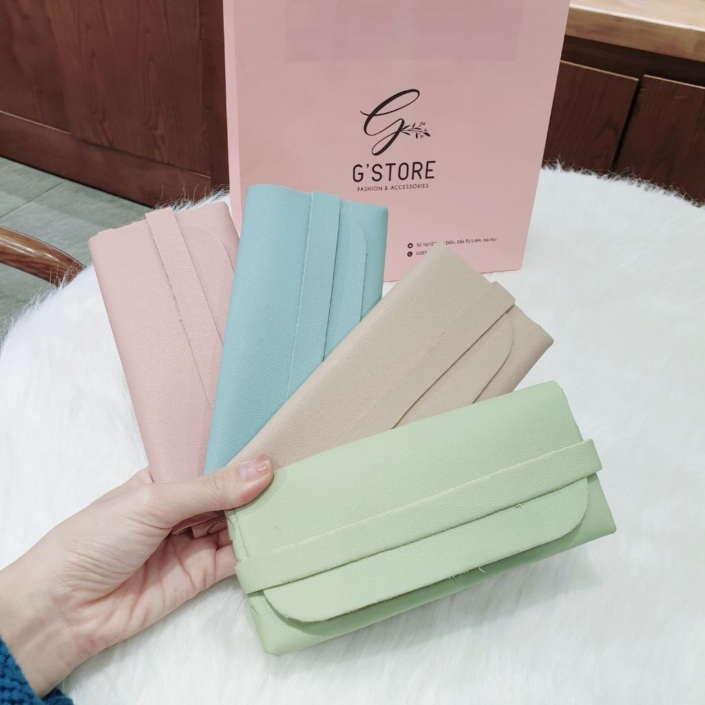 Bao da cài đựng kính nhiều màu Bao da đựng kính chuyên dụng
