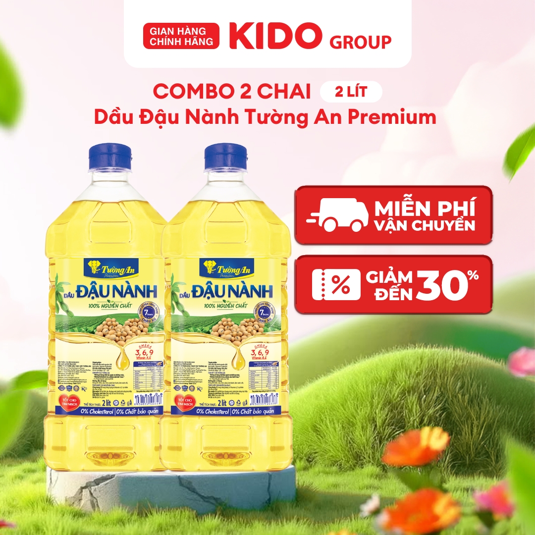 Combo 2 chai Dầu Đậu Nành Tường An Premium 2L