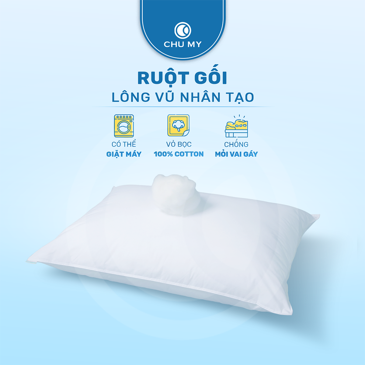 Ruột gối khách sạn giả lông vũ CHUMY
