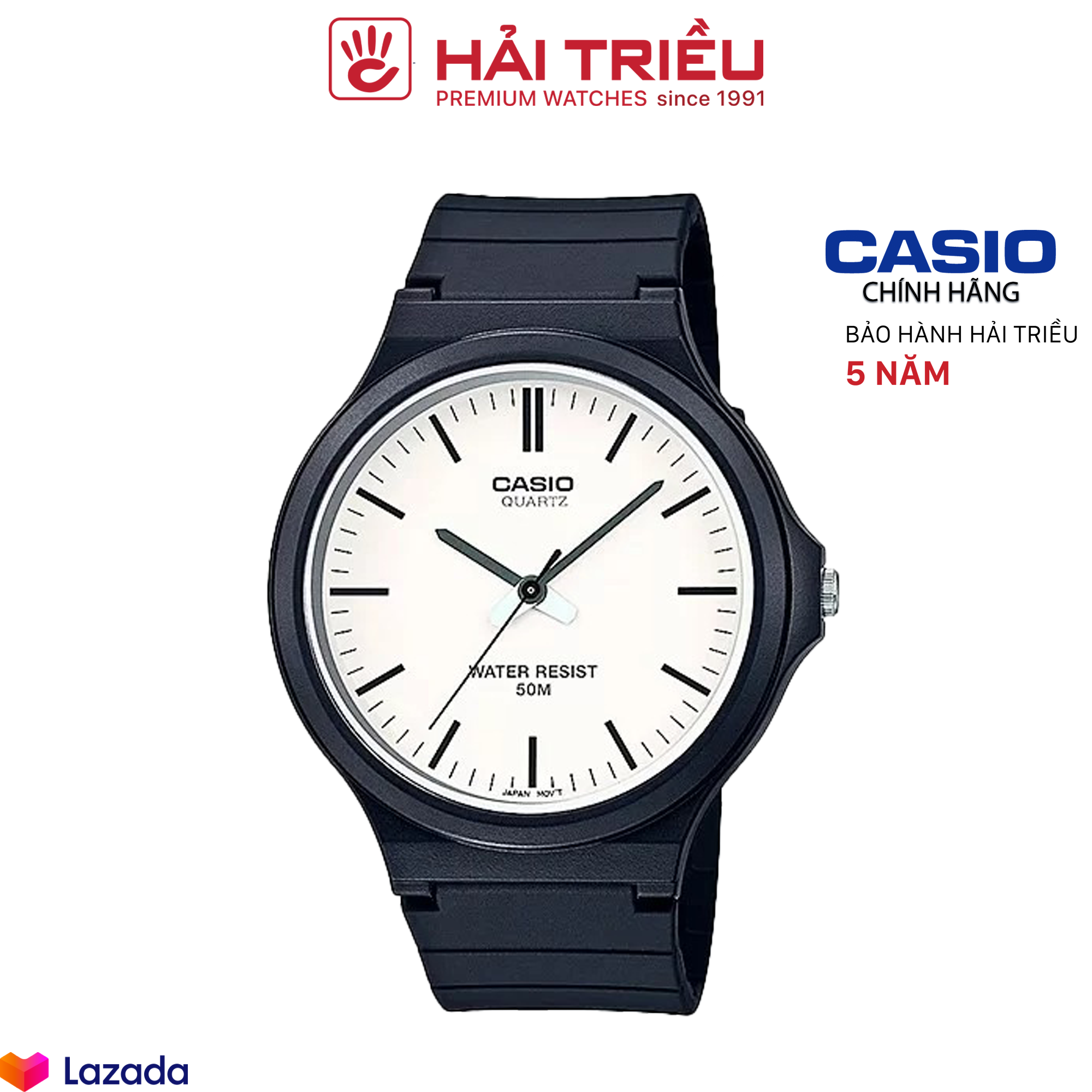 Đồng hồ nam casio dây cao su mw-240-7evdf chính hãng