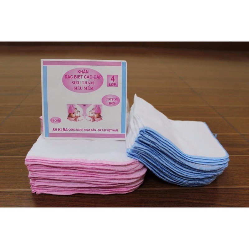 10 khăn xô sữa kiba 2 lớp 3 lớp 4 lớp