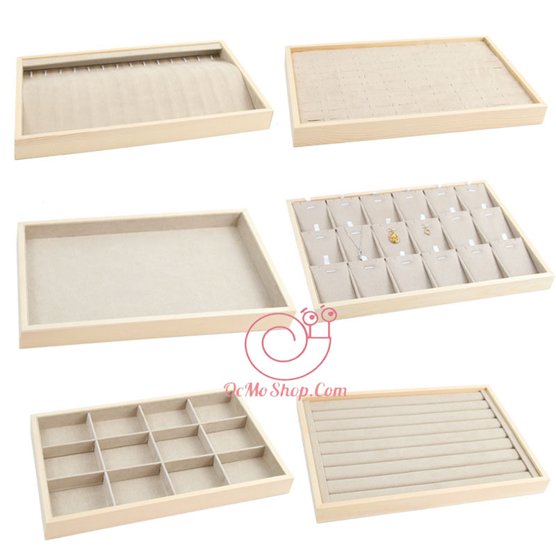 Giá treo trang sức, Kệ treo trang sức, Khay trưng bày trang sức, dây chuyền, vòng tay, nhẫn bằng gỗ cao cấp
