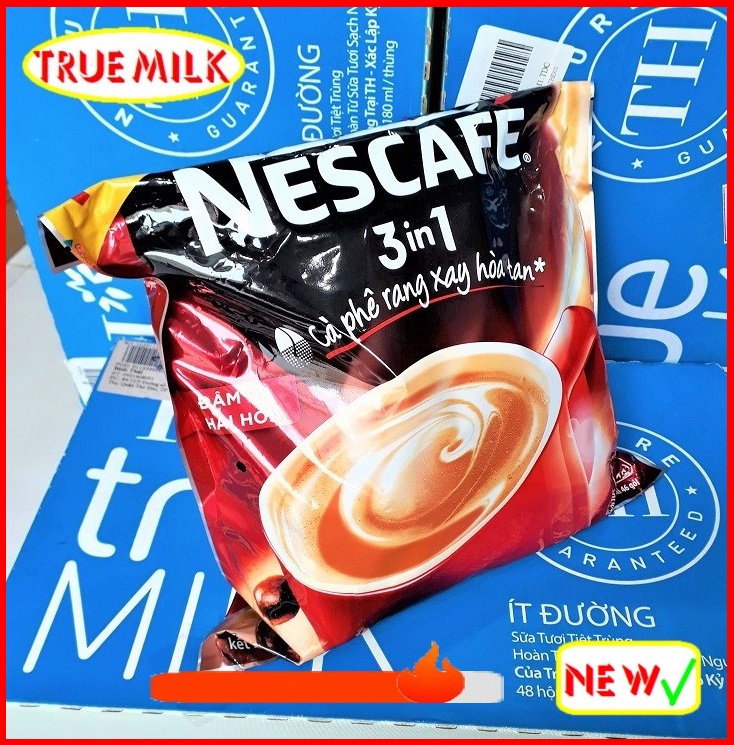 Nescafe Túi đỏ 46gói x 17g - Ca phe rang xay hoa tan - cafe sữa đá - nescafe do - ca phe sua da  - ca phe 3in1 - café 3in1 - ca phe hoa tan - café pha san - nesdo46 trueme truemilk truemenews truemart