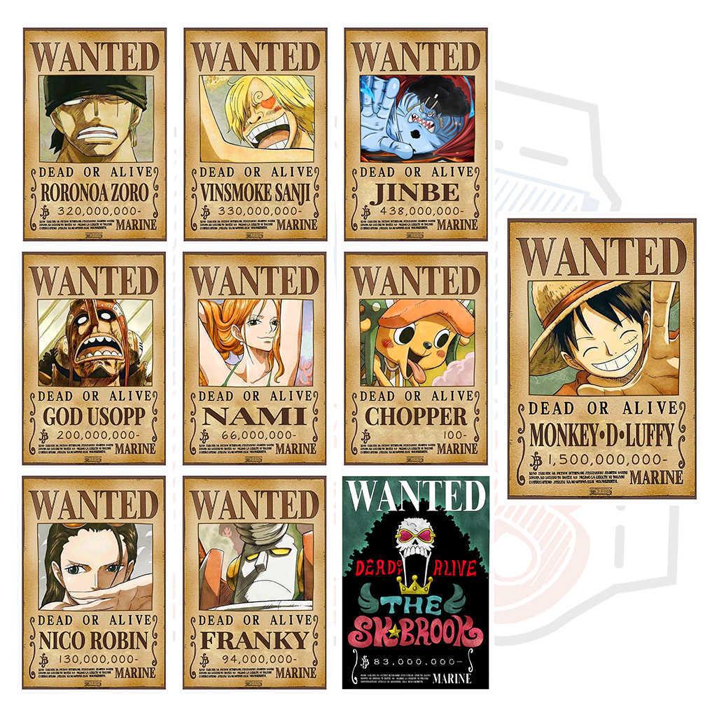 Lịch Sử Giá Poster Truy Nã 10 Thành Viên Băng Hải Tặc Mũ Rơm - One Piece  Cập Nhật 3/2023 - Beecost