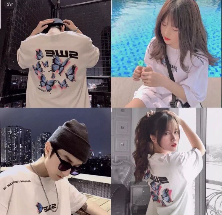 [HCM]Áo Thun Tay Lỡ Nam Nữ Unisex IN SWE BƯỚM- Áo Thun Phông Rộng Thời Trang Nam Nữ Bắt Trent