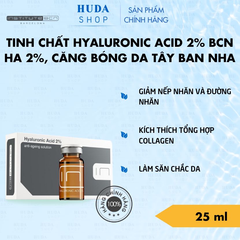 Tinh chất hyaluronic acid 2% bcn ha 2%, căng bóng da tây ban nha - huda shop