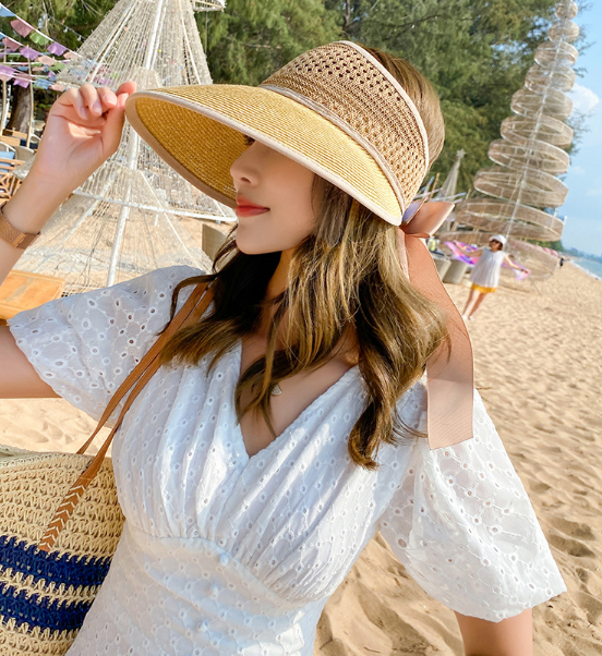 Mũ chống nắng nửa đầu thời trang, nón du lịch, nón chống nắng nữ, nón rộng vành cao cấp