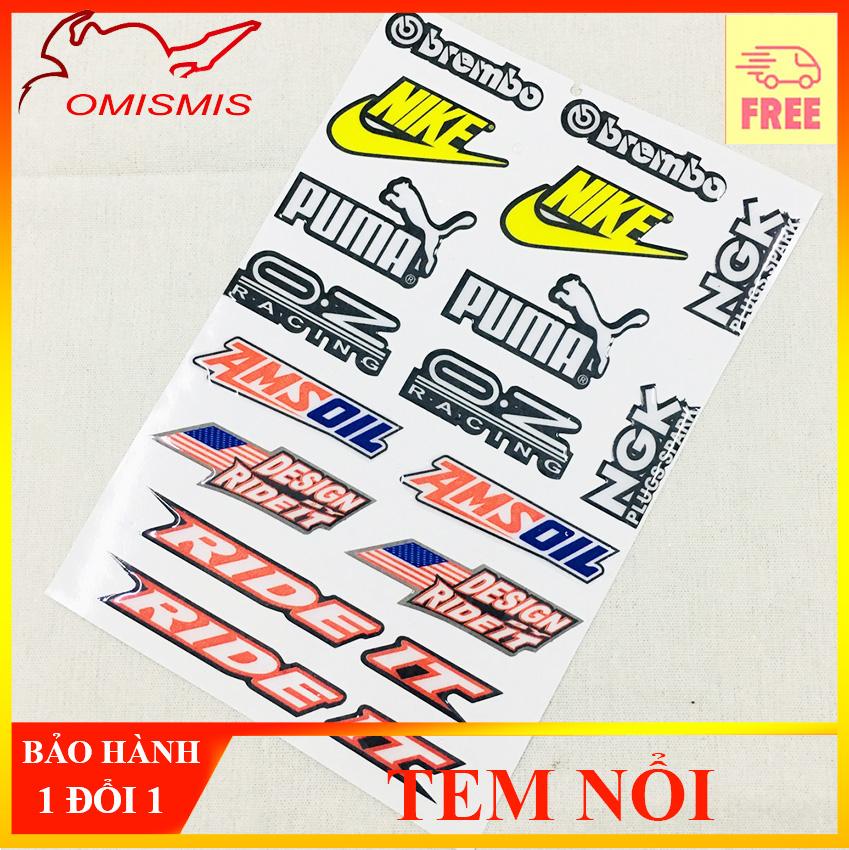 [HCM][TEM NỔI] BỘ TEM NỔI DECAL STICKER TEM TRANG TRÍ XE RIDE IT