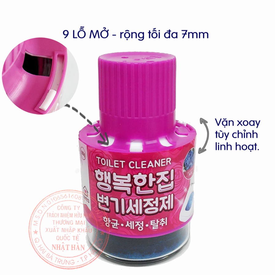 Chai Thả Bồn Cầu chính hãng Hàn Quốc 200g 🏆 FREESHIP 🏆 Chai Thả Bồn Cầu Khử Mùi Diệt Khuẩn Giữ Trắng Sáng