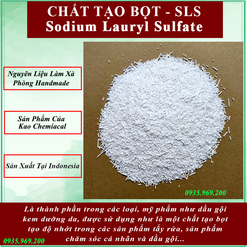 Chất tạo bọt SLS - Sodium Lauryl Sulfate , nguyên liệu làm xà bông xà phòng, hoá mỹ phẩm , nước rửa chén