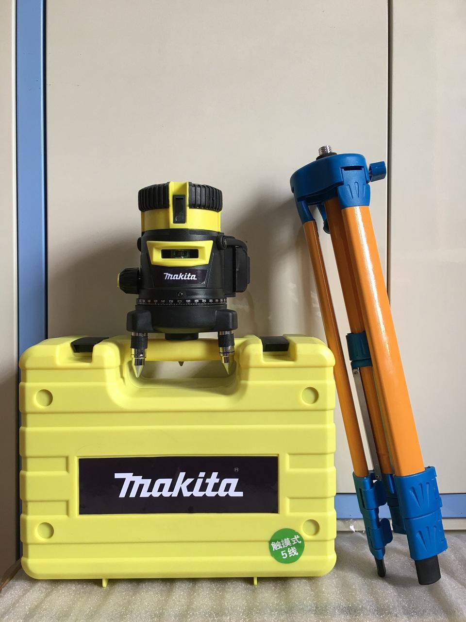 Máy cân bằng laser Makita 5 tia xanh- Mẫu mới hiển thị dung lượng pin