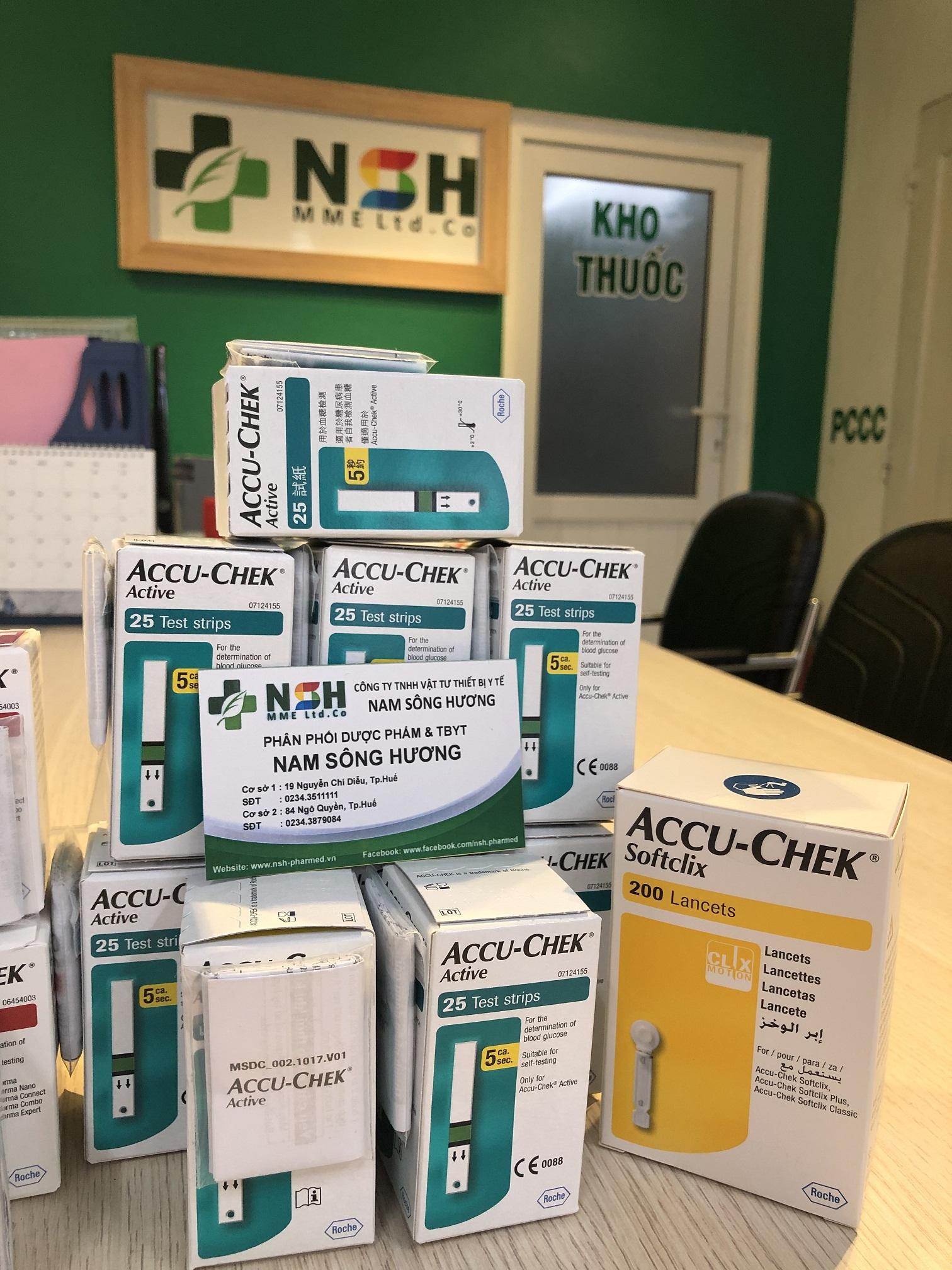 Que test thử đường huyết tiểu đường accu-chek accu chek accuchek active của mỹ